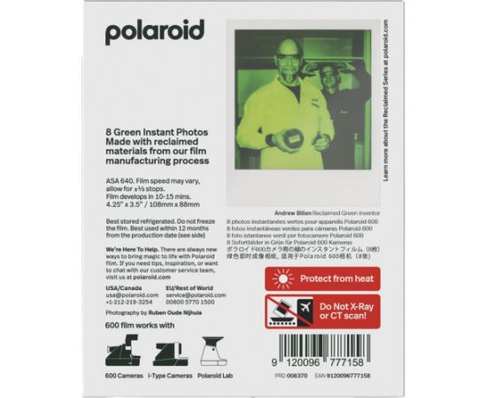 Polaroid 600 Green Reclaimed Series