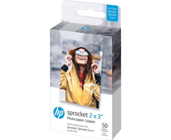 HP photo paper Sprocket Zink 5x7.6cm 50 sheets