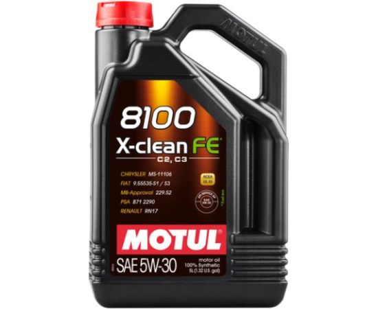 Motul 8100 X-clean FE 5W30 5L C2/C3, SP, MB229.52