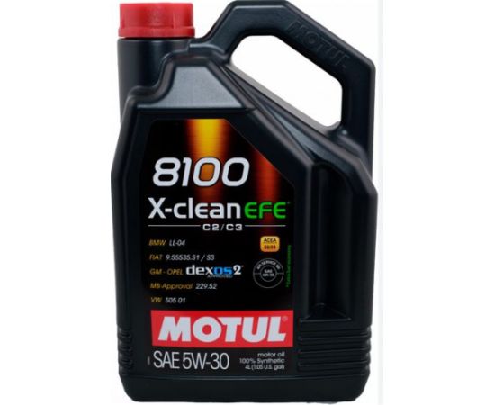 Motul 8100 X-clean EFE 5W30 4L C2/C3, SN, MB229.52