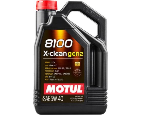 Motul 8100 X-clean GEN2 5W40 5L ACEA C3 API SP BMW LL-04