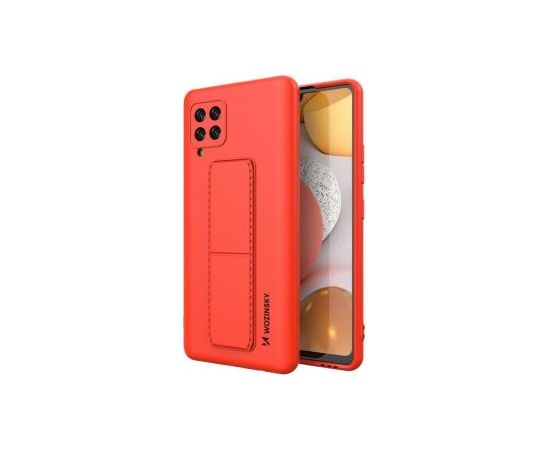 Wozinsky -  Wozinsky Kickstand Case Silicone Stand Cover for Samsung Galaxy A42 5G Red