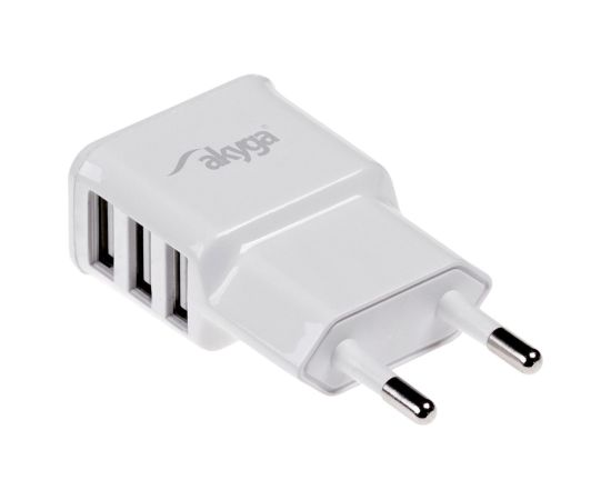 Wall charger Akyga AK-CH-05 15W 3x USB-A 5V | 3.1A white