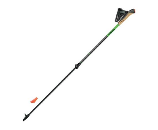 Gabel Carbon XT 2S-80 F.L. Regulējamas nūjas nūjošanai, 78-135 cm Melnas/Zaļas