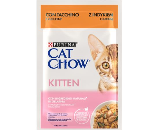 PURINA Cat Chow Kitten Turkey with zucchini in jelly - wet cat food - 85g