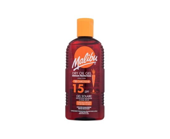 Malibu Dry Oil Gel / With Carotene 200ml SPF15 U / Sun Body Lotion