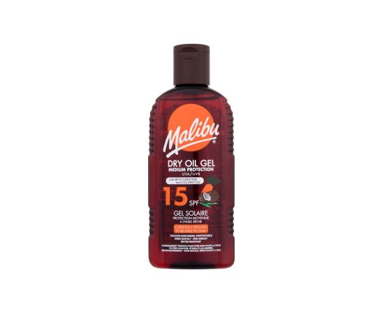 Malibu Dry Oil Gel / With Beta Carotene and Coconut Oil 200ml SPF15 U / Sun Body Lotion