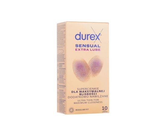 Durex Sensual / Extra Lube 10pc M / Condoms