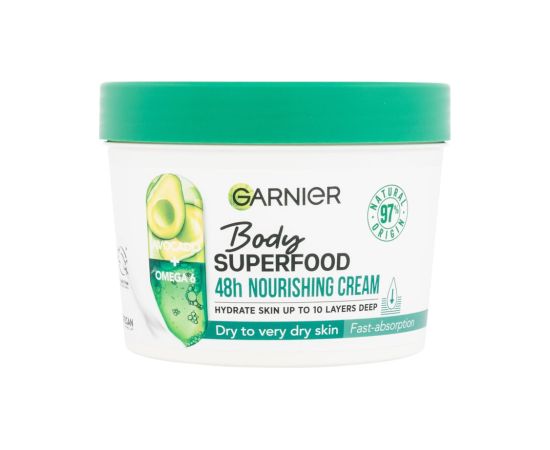 Garnier Body Superfood / 48h Nourishing Cream 380ml Avocado Oil + Omega 6 W / Body Cream