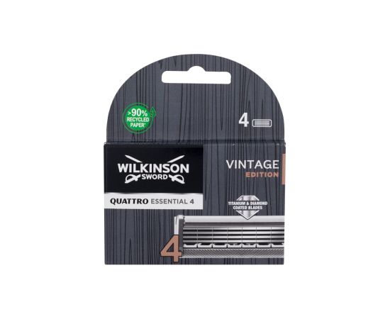 Wilkinson Sword Quattro / Essential 4 Vintage Edition 4pc M / Replacement blade