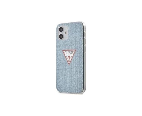 Guess Apple  iPhone 12 mini 5.4'' PC/TPU Denim Triangle Cover Light Blue