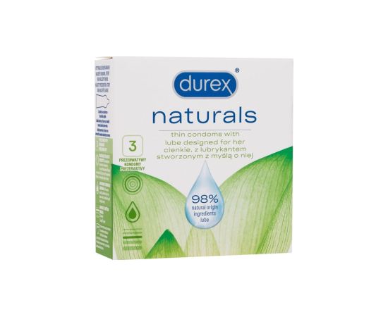 Durex Naturals 3pc M / Condoms