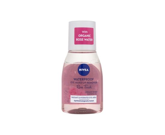 Nivea Rose Touch / Waterproof Eye Make-Up Remover 100ml W / Eye Makeup Remover