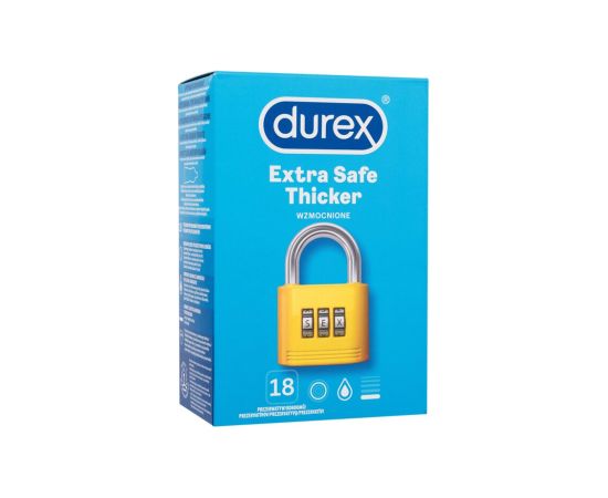 Durex Extra Safe Thicker 18pc M / Condoms