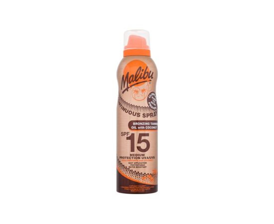 Malibu Continuous Spray / Bronzing Oil Coconut 175ml SPF15 U / Sun Body Lotion