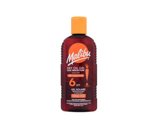 Malibu Dry Oil Gel / With Carotene 200ml SPF6 U / Sun Body Lotion