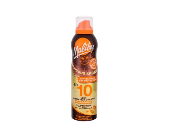 Malibu Continuous Spray / Dry Oil 175ml SPF10 U / Sun Body Lotion