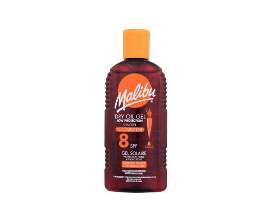 Malibu Dry Oil Gel / With Carotene 200ml SPF8 U / Sun Body Lotion