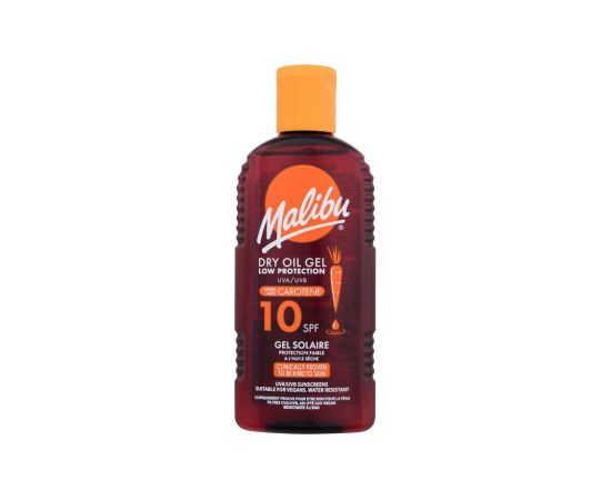 Malibu Dry Oil Gel / With Carotene 200ml SPF10 U / Sun Body Lotion