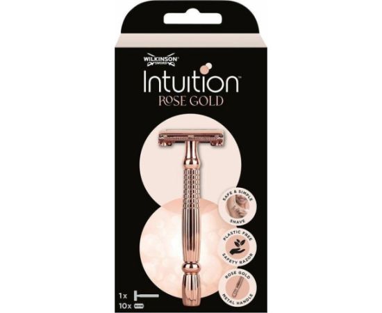 Wilkinson  Intuition Rose Gold klasyczna maszynka do golenia dla kobiet z wymiennymi żyletkami rączka + 10 żyletek