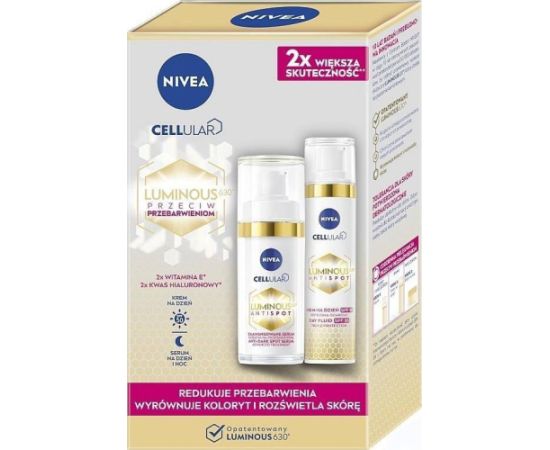 Nivea Nivea Cellular Luminous 630 zestaw krem na dzień przeciw przebarwieniom 40ml + intensywne serum na przebarwienia 30ml