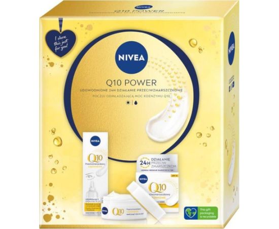 Nivea Nivea Q10 Power krem na dzień SPF15 50ml + krem pod oczy 15ml