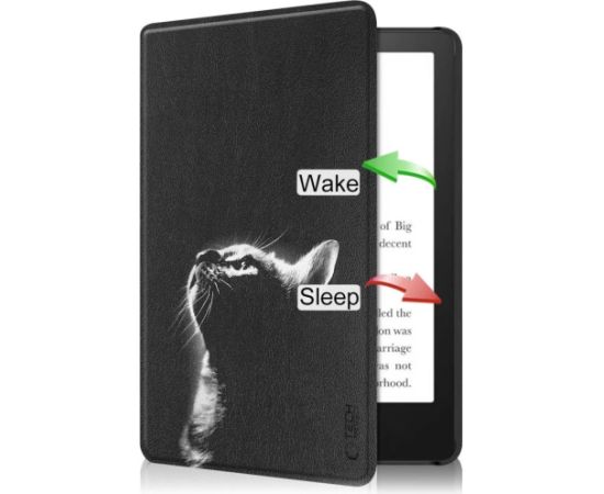 Tech-Protect защитный чехол SmartCase Kindle Paperwhite VI/Colorsoft/Signature Edition, black cat