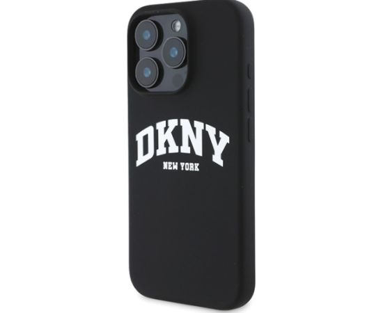 DKNY Silicone White Printed Logo MagSafe Защитный Чехол для Apple iPhone 16 Pro