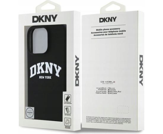 DKNY Silicone White Printed Logo MagSafe Защитный Чехол для Apple iPhone 16 Pro