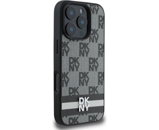 DKNY Checkered Pattern & Printed Stripes Защитный Чехол для Apple iPhone 16 Pro Max