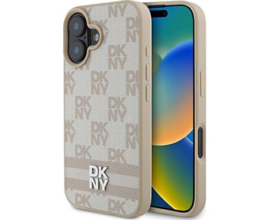 DKNY Checkered Pattern & Printed Stripes Защитный Чехол для Apple iPhone 16