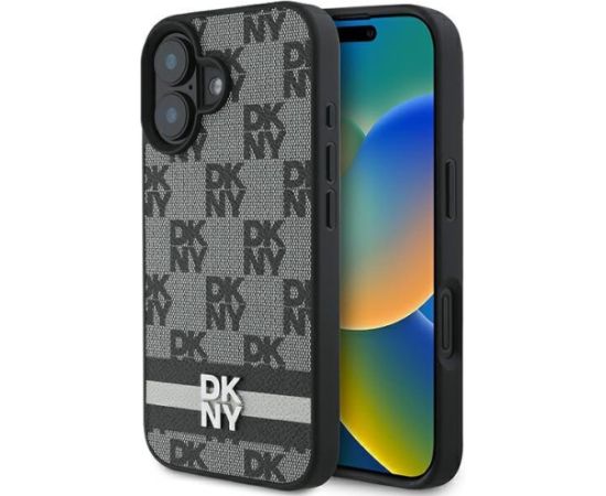 DKNY Checkered Pattern & Printed Stripes Защитный Чехол для Apple iPhone 16