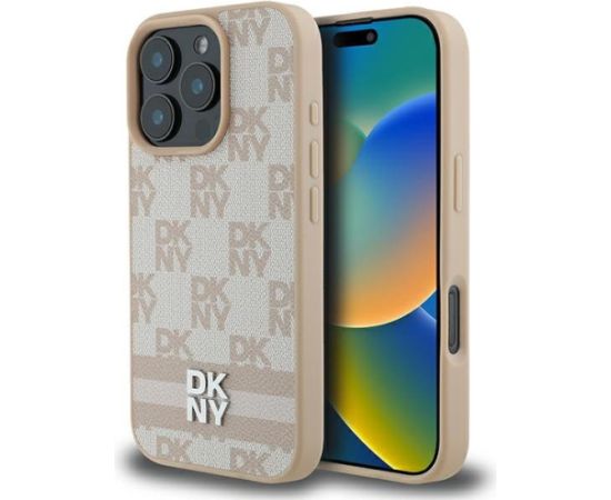 DKNY Checkered Pattern & Printed Stripes Защитный Чехол для Apple iPhone 16 Pro