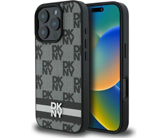 DKNY Checkered Pattern & Printed Stripes Защитный Чехол для Apple iPhone 16 Pro