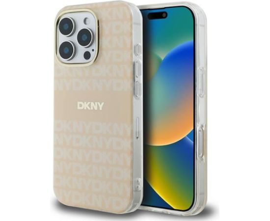 DKNY Repeat Texture Pattern With Stripe Aizsargapvalks Priekš Apple iPhone 16 Pro Max