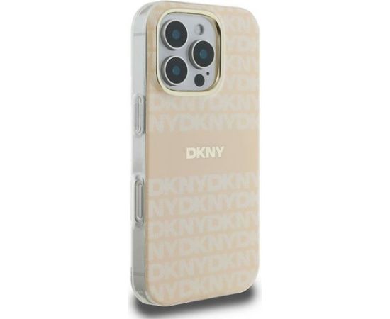 DKNY Repeat Texture Pattern With Stripe Aizsargapvalks Priekš Apple iPhone 16 Pro Max