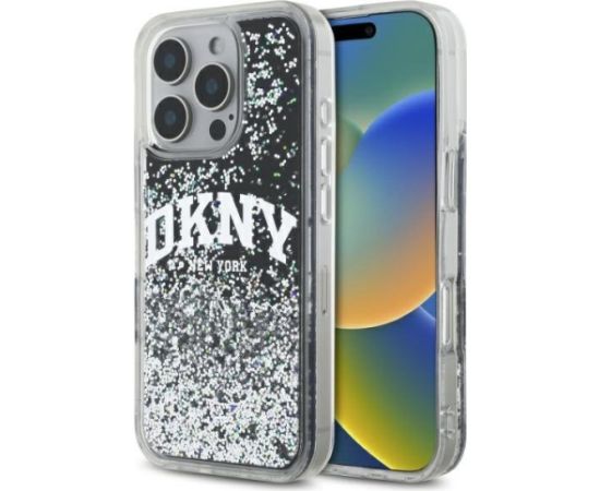 DKNY Liquid Glitter Arch Logo Защитный Чехол для Apple iPhone 16 Pro Max