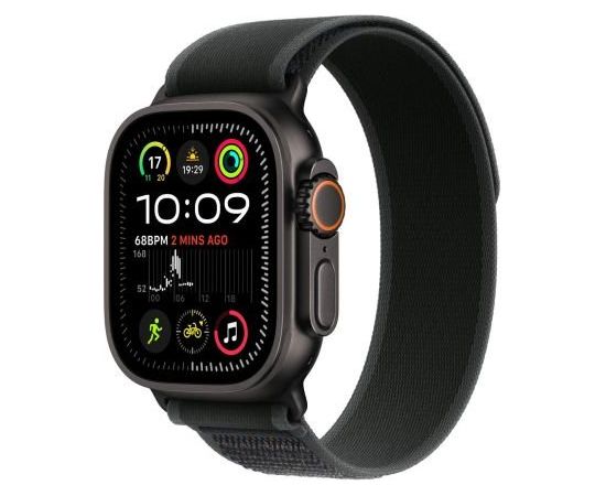 Apple Watch Ultra 2 Viedpulkstenis GPS / Cellular / 49mm  / Titanium case / Trail Band Black / M-L