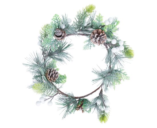 Wreath GREENLAND D20cm, white berries