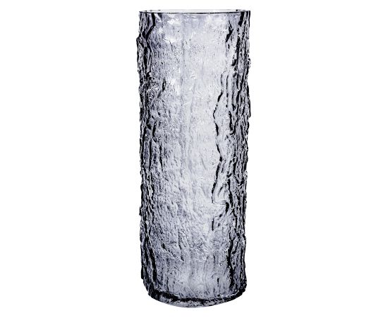 Vase AMY D12xH30cm, grey glass