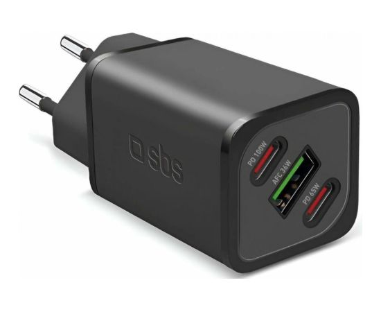 Charger SBS GaN 100W 2xUSB-C, 1xUSB-A