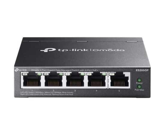 TP-Link Omada ES205G Managed Gigabit Ethernet (10/100/1000) Power over Ethernet (PoE) Black