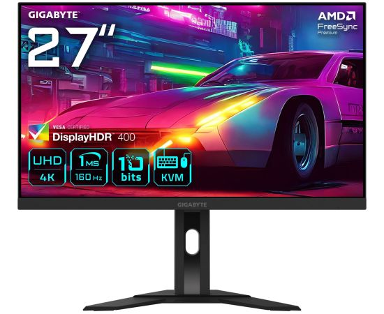 Monitor Gigabyte GIGABYTE M27UA, 27 Zoll Gaming Monitor, 160 Hz, IPS, FreeSync Premium