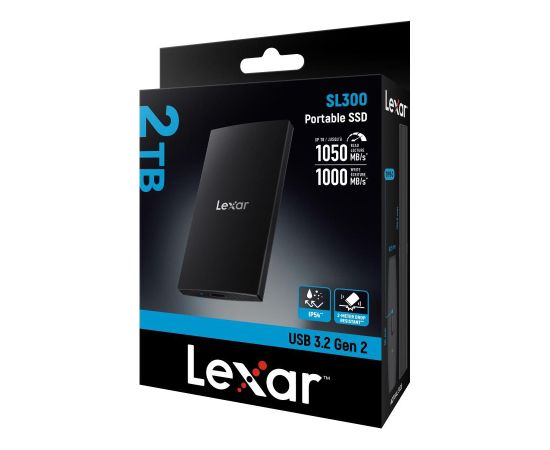 External SSD LEXAR SL300 2TB USB-C Write speed 1000 MBytes/sec Read speed 1050 MBytes/sec LSL300002T-RNBNG