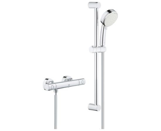 Grohe dušas termostats Grohtherm 800 Cosmo ar dušas komplektu 600 mm, hroms