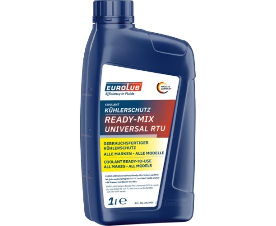 Eurolub RADIATOR COOLANT -37oC 1L dzesēšanas šķidrums dzeltens