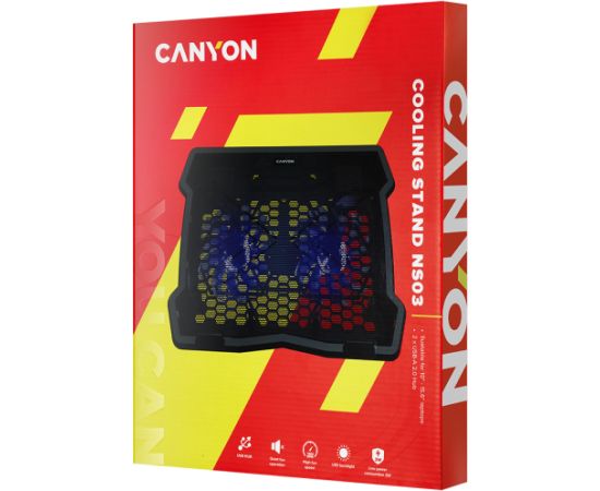 CANYON cooler NS03 3Fan 2USB LED Black