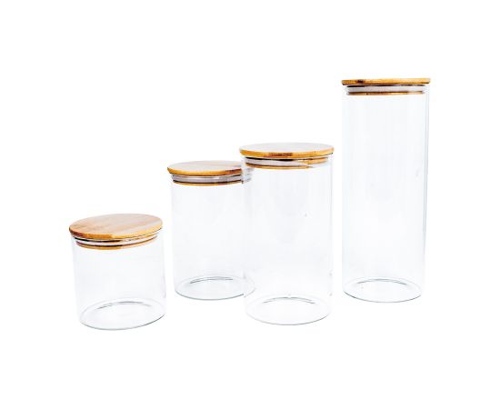 Glass jar THERON D10xH25cm with a lid