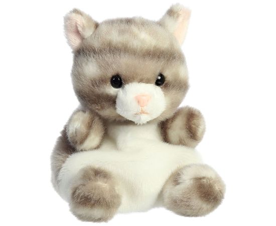 AURORA Palm Pals Mīkstā rotaļlieta Grey Tabby Cat, 11 cm