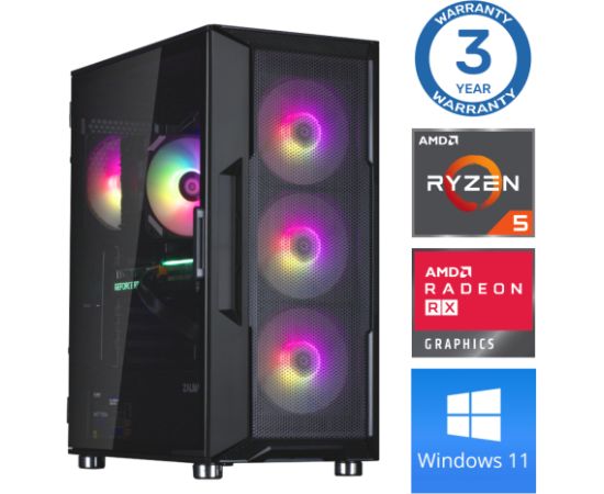 INTOP Ryzen 5 5500 32GB 1TB SSD M.2 NVME RX580 8GB WIN11